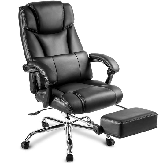Cozy Office Chair with Support Cushion and Footrest