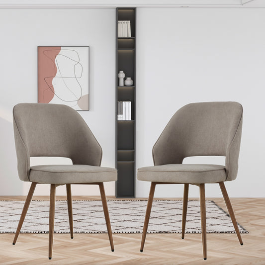 grey linen dining chairs 