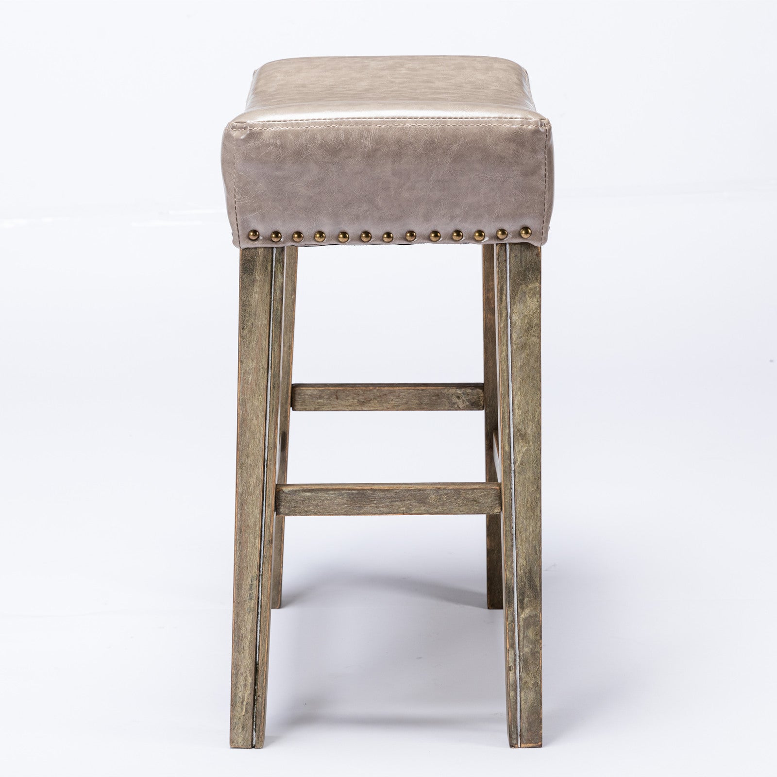 stools with golden buttons