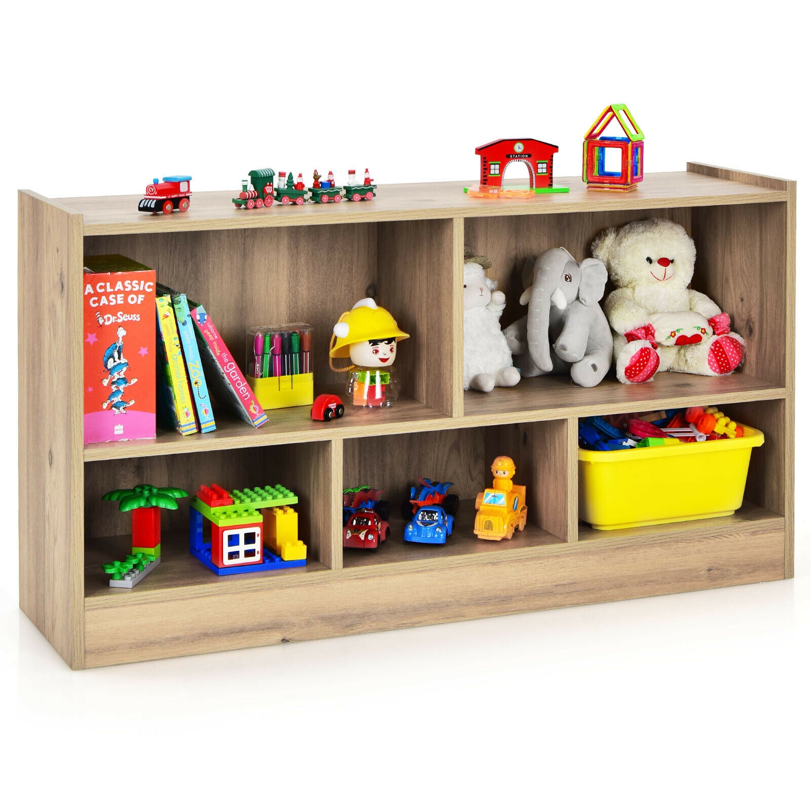 Wooden 5 Cube Children Storage for Toys and Books