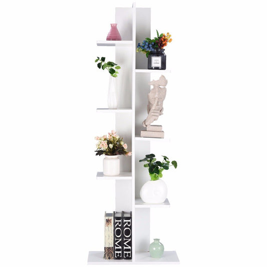 Giantex Open Concept Bookcase and Plant Display with Wooden Shelf