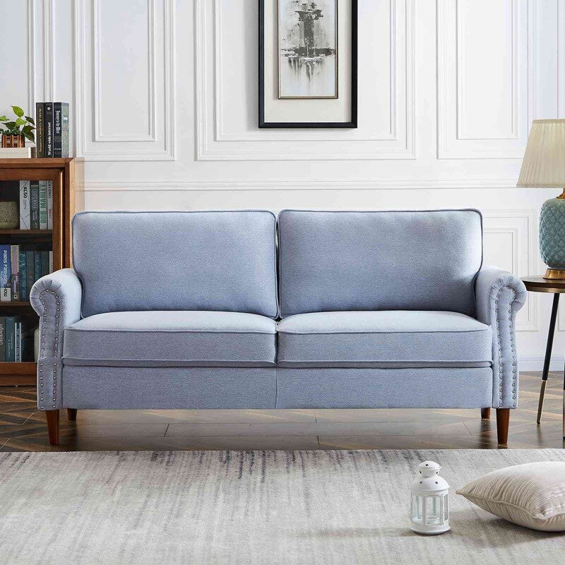 blue armchair recliner sofa