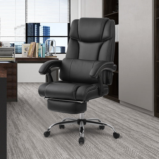 cushioned office chair in black